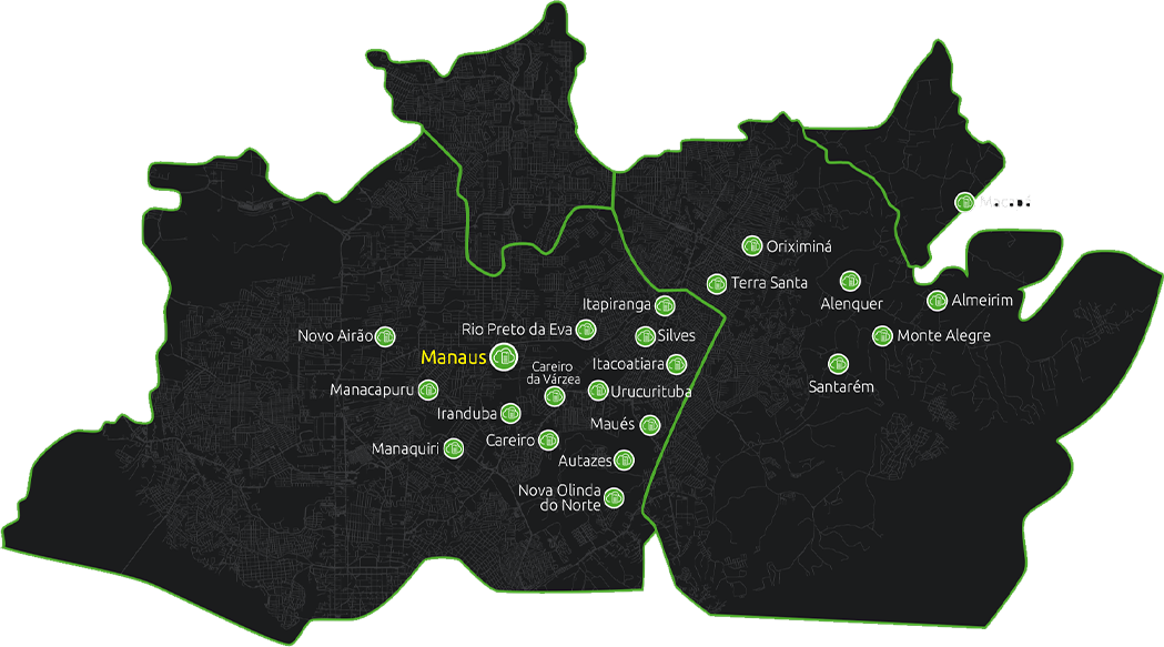 localizações dos backbones